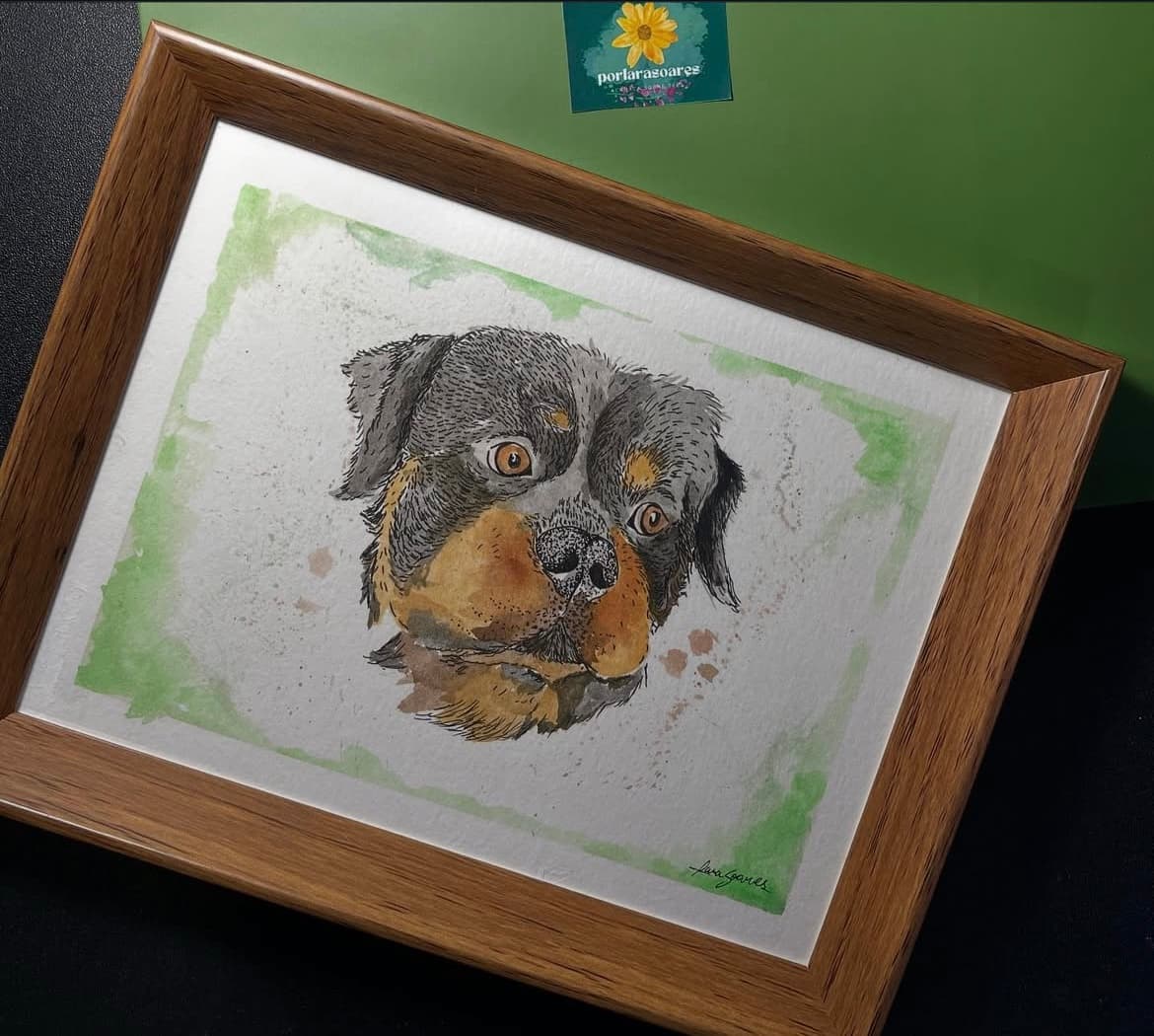 Retrato Pet Personalizado em Aquarela – Arte Exclusiva